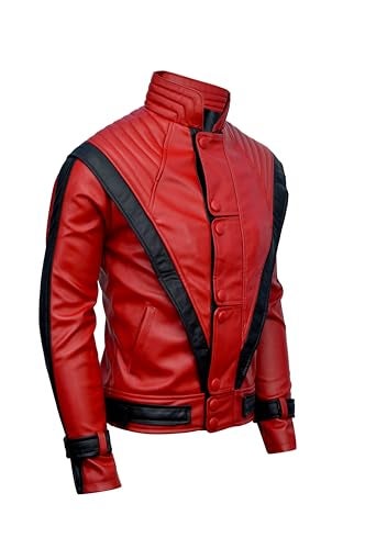 DIZLLER Party&Dance wear - D1 - Red & Black leather Jacket - FAUX Leather - 2XL - Image 1