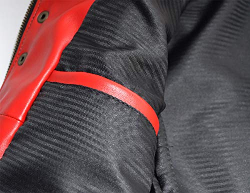 DIZLLER Party&Dance wear - D1 - Red & Black leather Jacket - FAUX Leather - 2XL - Image 2