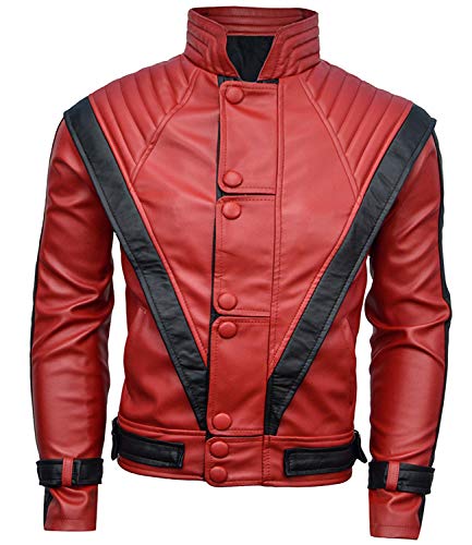 DIZLLER Party&Dance wear - D1 - Red & Black leather Jacket - FAUX Leather - 2XL - Image 3
