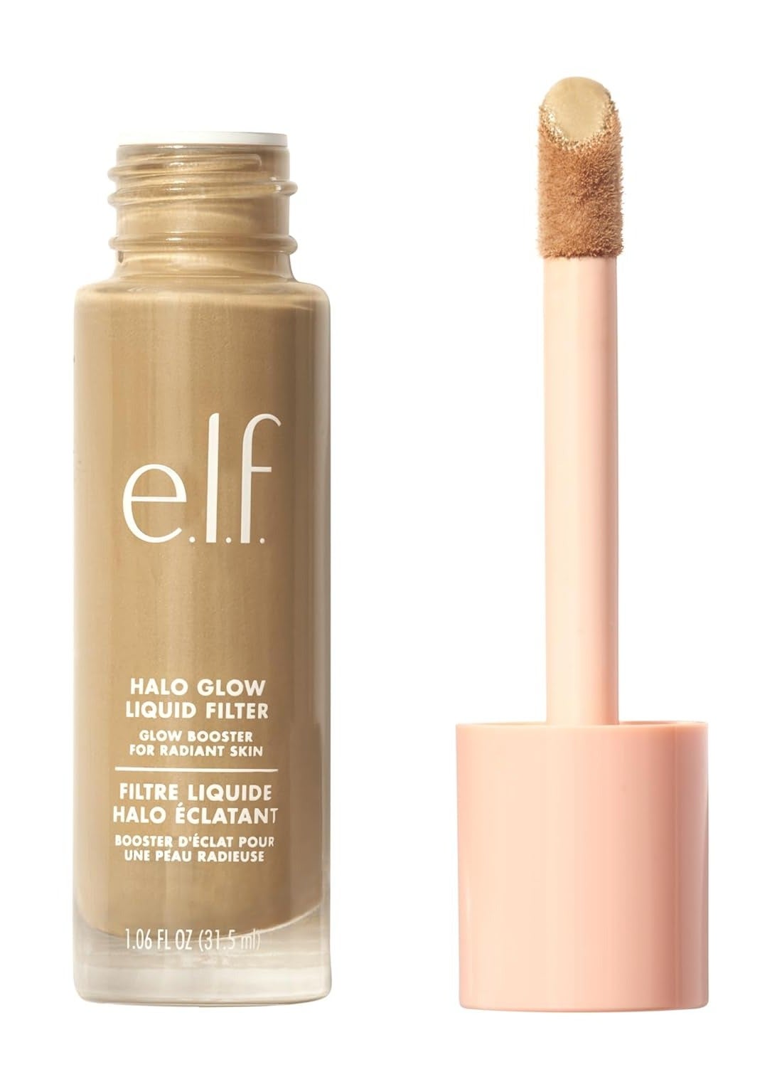 E.L.F. COSMETICS Halo Glow Liquid Filter Complexion Booster For A Glowing Soft Focus Look Infused With Hyaluronic Acid Vegan And Cruelty Free 3 5 Medium