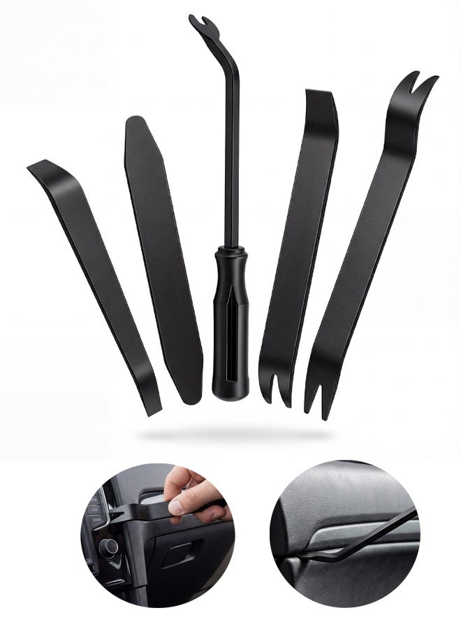 5 Pcs Car Trim Removal Tool Kit, Plastic Pry Tool Car Panel Removal Tools Kit, Stereo Removals, for Door Audio Radio Dashboard Automotive Tools - Image 1