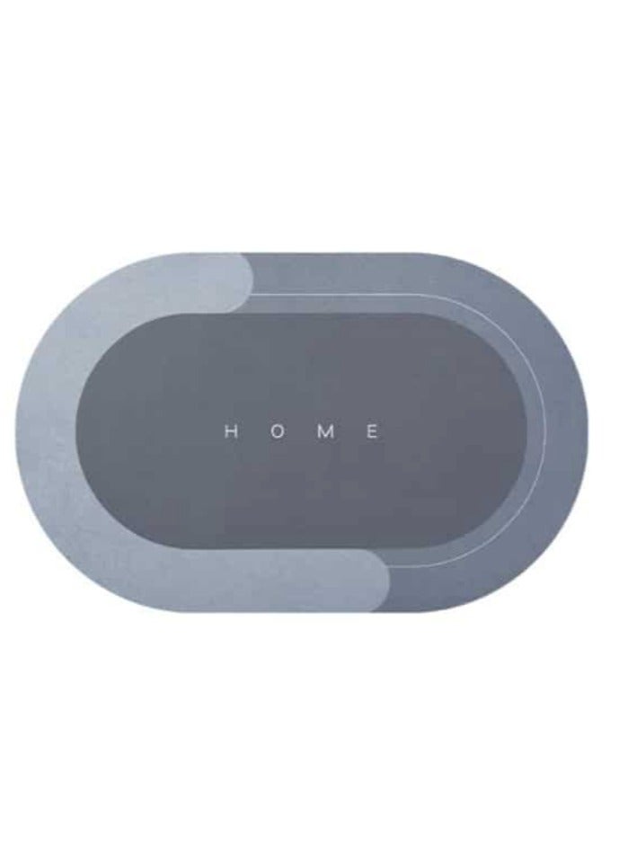 Super Absorbent Non-Slip Bathroom Mat 60*40cm, Blue - Image 1