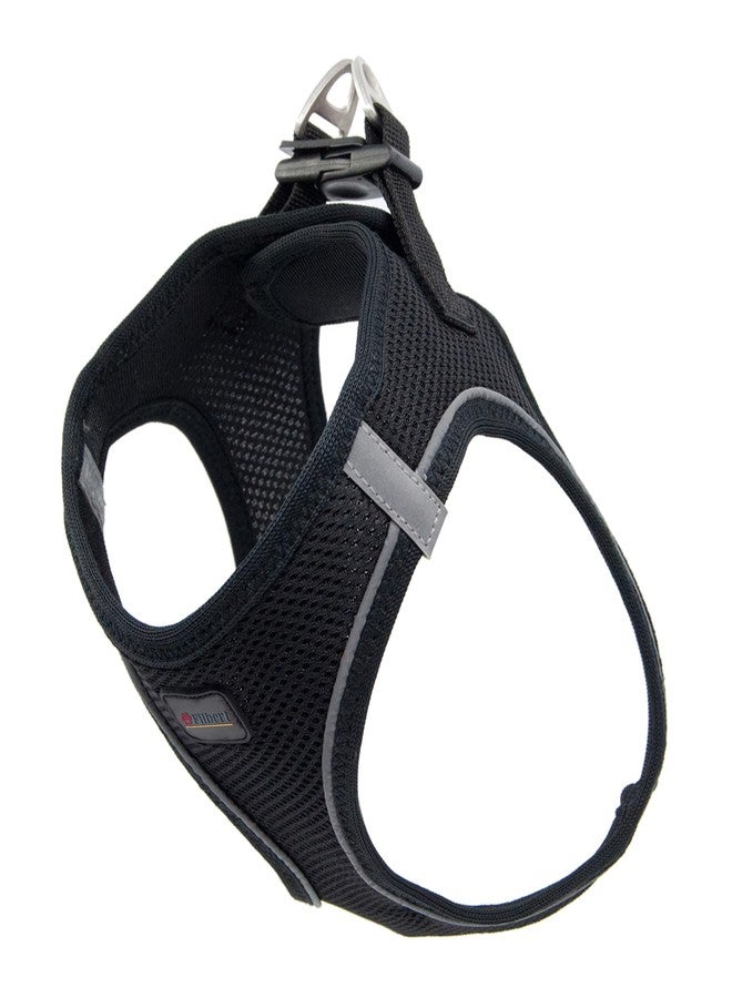 Filbert Dog Harness Small Sized Dog, Step-in Reflective Harness Small Sized Dogs, Puppy Vest, Mesh Vest, Adjustable, Soft, High Reflectivity, Breathable Fabric, Heavy Duty, Black - Image 1