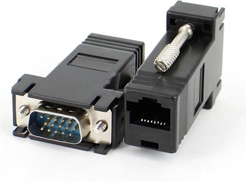 RJ45 To VGA Adapter Converter Converter Additional 30 Meter Extender Cat5/6