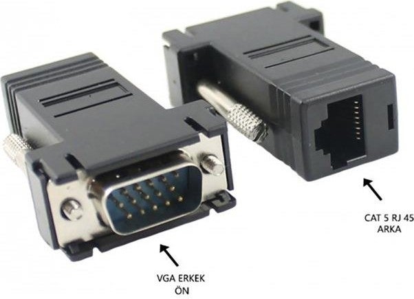 RJ45 To VGA Adapter Converter Converter Additional 30 Meter Extender Cat5/6