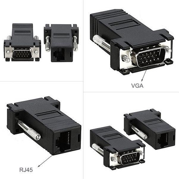 RJ45 To VGA Adapter Converter Converter Additional 30 Meter Extender Cat5/6
