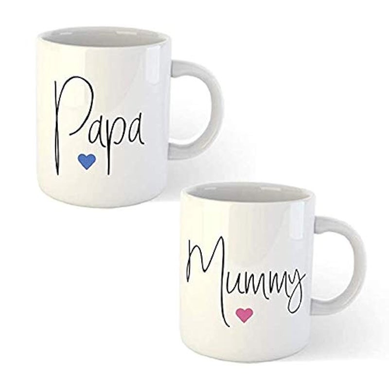 Days Anniversary Gift For Mom And Dad Coffee Mugs Set - 2 Papa And Mummy Quotes Printed White Ceramic Mug Cup Best Gift For Mother On Birthday/Mother'S (B0965Rwp3R) - 330 Ml - Image 5