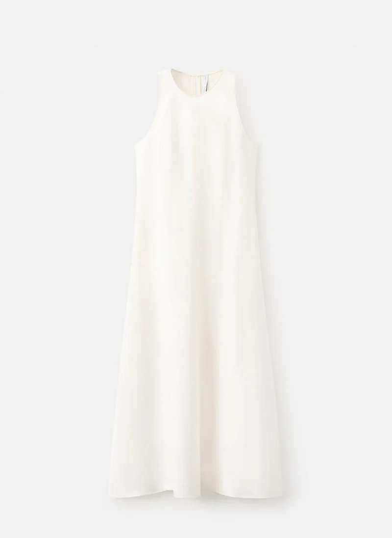 Mango off-white A-Line Dress With Seam Detail for Women | Best Price UAE