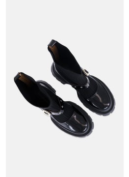 STEVE MADDEN Women Dancey Slip On Ankle Boots, Black  - Image 4