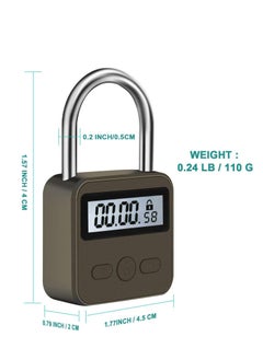 KASTWAVE Metal Time Padlock Multi-Function Timer Lock 99 Hours Max Timing with Electronic LCD Timed Display Micro USB Rechargeable  - Image 4
