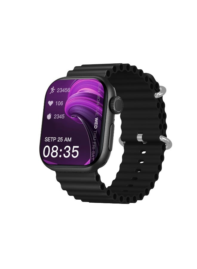 هيزاير ساعه ذكية هيزير H-Watch Max بشاشة عالية الدقة 2.01 بوصة، مكالمات بلوتوث، مساعد صوتي، مقاومة للماء، تتبع اللياقة البدنية، بطارية طويلة العمر - Image 2