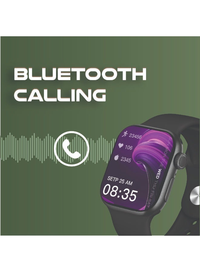 هيزاير ساعه ذكية هيزير H-Watch Max بشاشة عالية الدقة 2.01 بوصة، مكالمات بلوتوث، مساعد صوتي، مقاومة للماء، تتبع اللياقة البدنية، بطارية طويلة العمر - Image 4