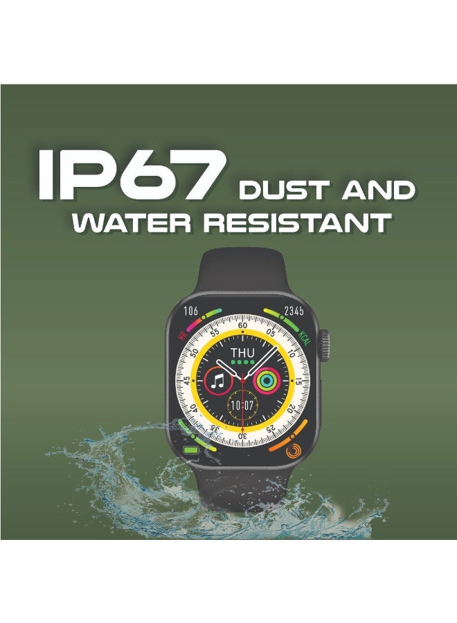 هيزاير ساعه ذكية هيزير H-Watch Max بشاشة عالية الدقة 2.01 بوصة، مكالمات بلوتوث، مساعد صوتي، مقاومة للماء، تتبع اللياقة البدنية، بطارية طويلة العمر - Image 5