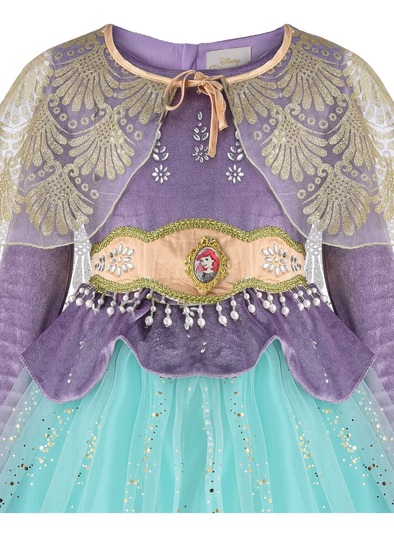 Party Centre Officially Licensed Disney Golden Princess Ariel Prestige Dress Up Costume with Headpiece