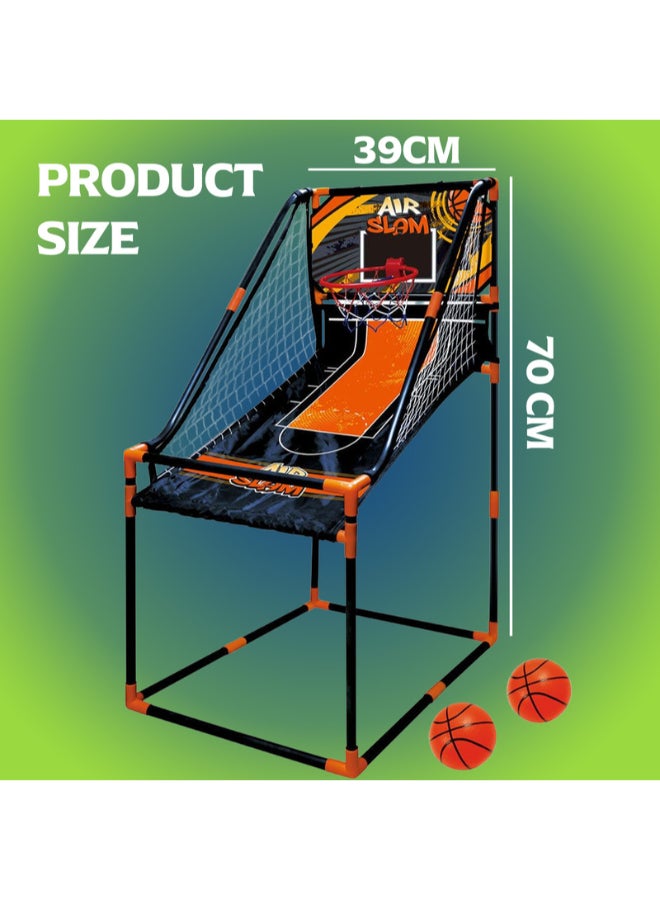 Hostfull Basketball Hoop and Stand Set | Expandable Ball Return Basketball Hoop Stand | Two Balls, One Pump | Electronic Scoreboard with Stadium Sound | Toddler Basketball Toys for Boys Age 5+ - Image 2