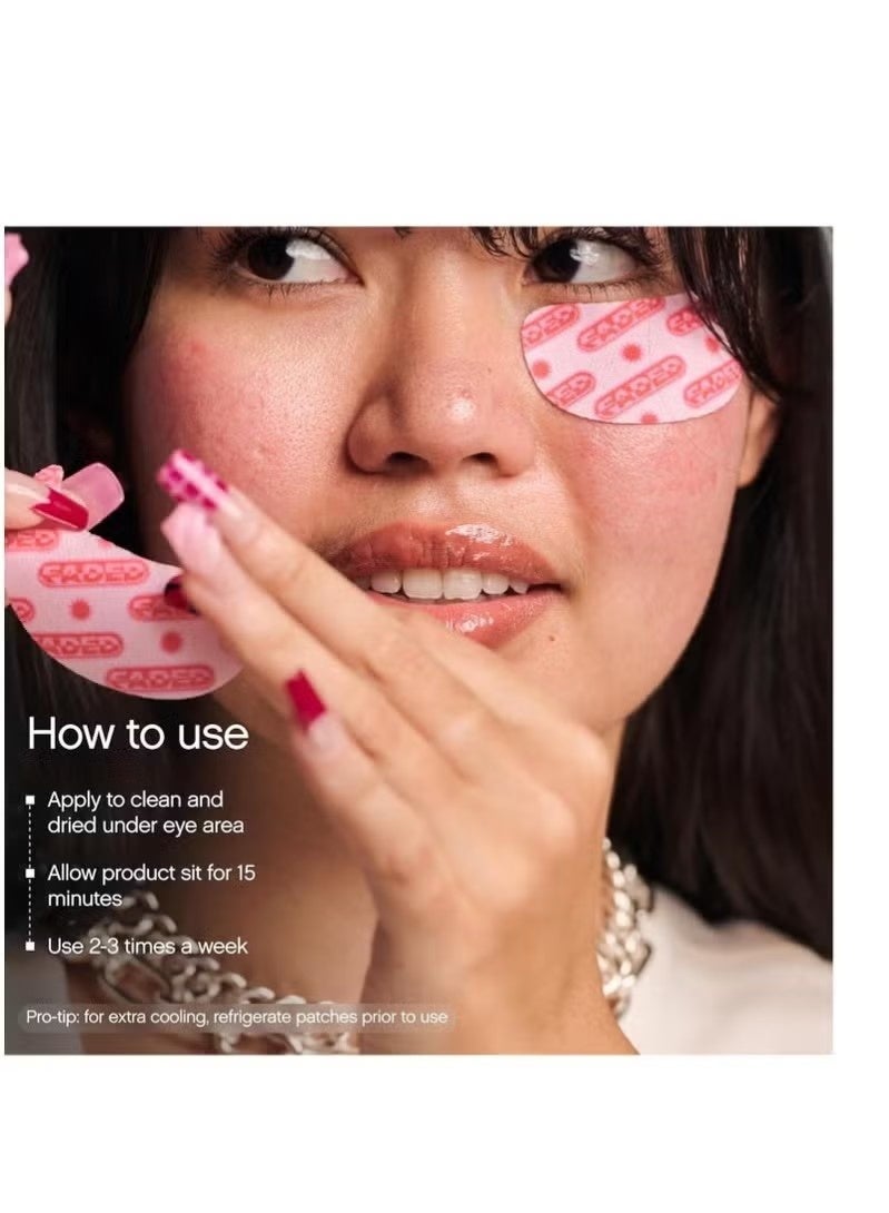 Topicals Faded Brightening Under Eye Masks | Patches to Depuff, Hydrate, Brighten and Cool | Reduce Dark Circles and Fine Lines | Contains Kojic Acid, Caffeine and Niacinamide (Set of 6) - Packaging may vary - Image 5