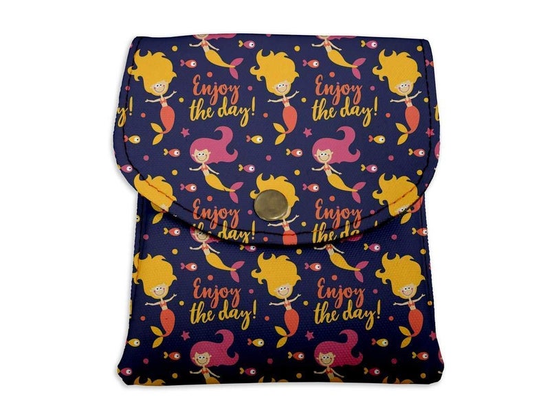 CUVLY® 2Pcs Portable Sanitary Napkins Bag | Travel Pad Storage Bag for Cosmetic Jewelry Menstrual Cup Pouch Holder Organizer Women and Girls (Assorted Color) - Image 4
