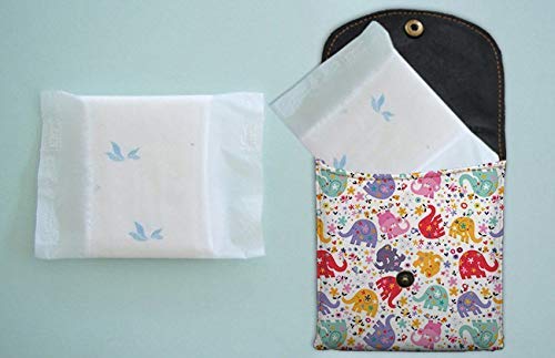 CUVLY® 2Pcs Portable Sanitary Napkins Bag | Travel Pad Storage Bag for Cosmetic Jewelry Menstrual Cup Pouch Holder Organizer Women and Girls (Assorted Color) - Image 5