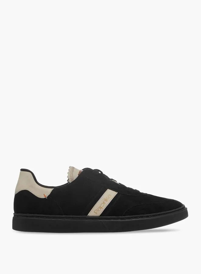 Women's Panelled Ankle Sneakers with Lace-Up Closure