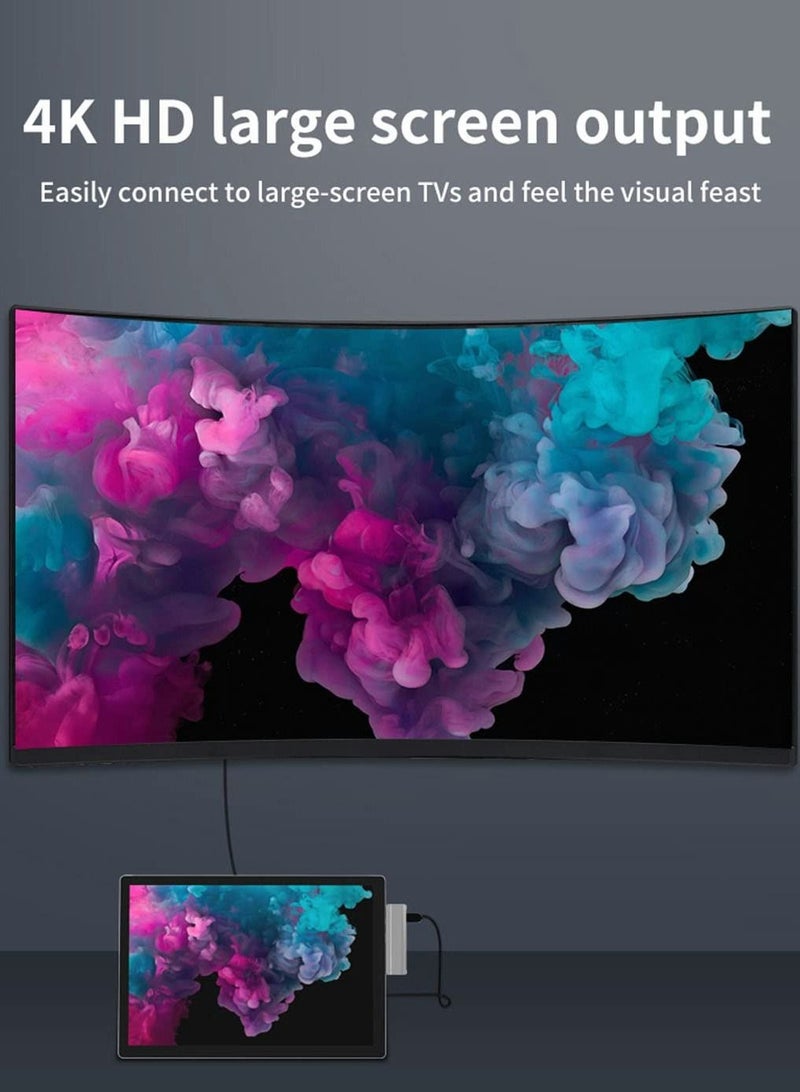 Excefore Hub for Surface Pro 4/Pro 5/Pro 6 Docking Station USB 3.0x2 Adapter, SD TF Micro Memory Card Reader, 4K HDMI Port Microsoft 6/ 5/4（BLACK) - Image 4