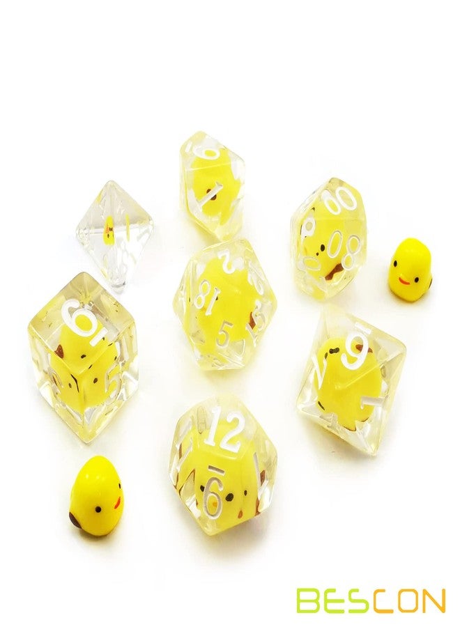 Bescon Yellow Chicken RPG Dice Set of 7, Novelty Chicken Polyhedral Game Dice Set - Image 5