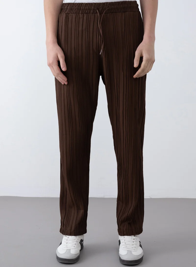 مراكش تيشيرت برقبة دائرية واكمام قصيرة للرحال - بني