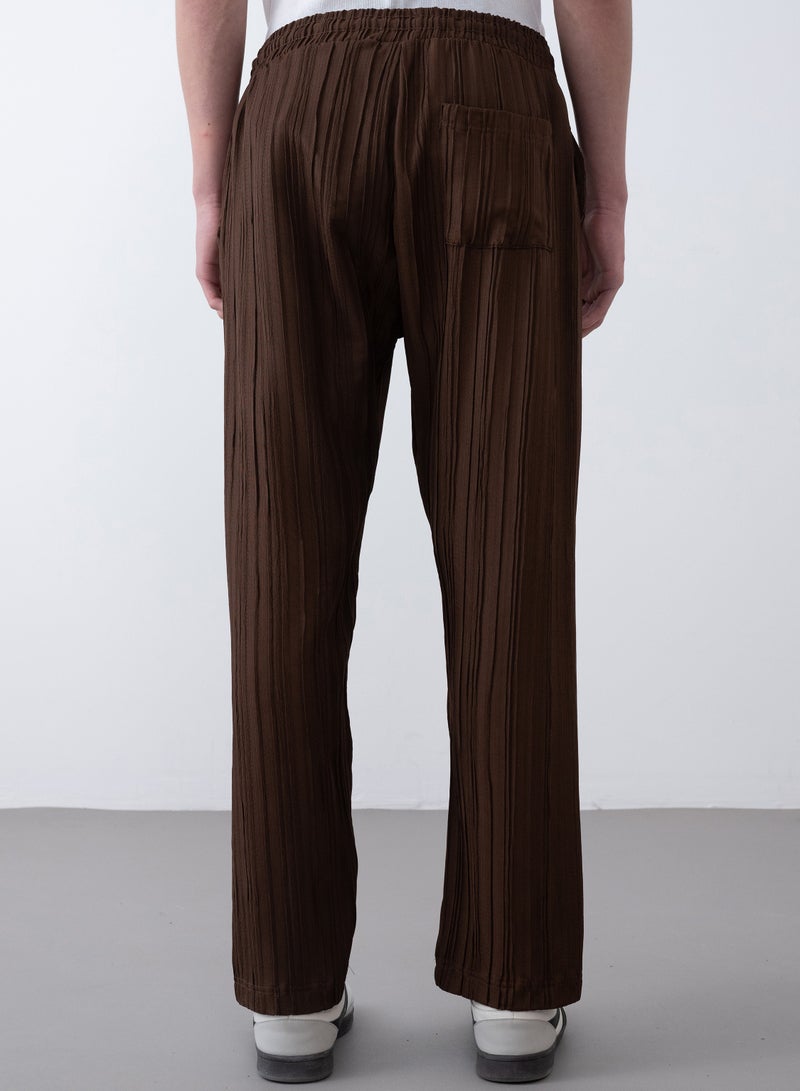 Marrakech Draw String Casual Trousers For Men – Brown - Image 2