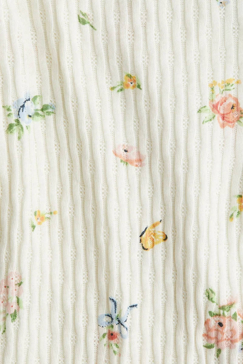 H&M Flounce-trimmed cotton top