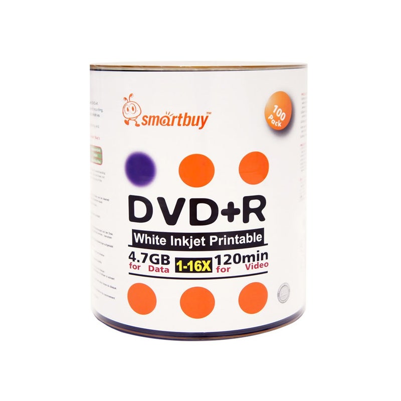Smartbuy Smart Buy 200 Pack DVD+R 4.7gb 16x White Printable Inkjet Blank Media Record Disc, 200 Disc 200pk - Image 2