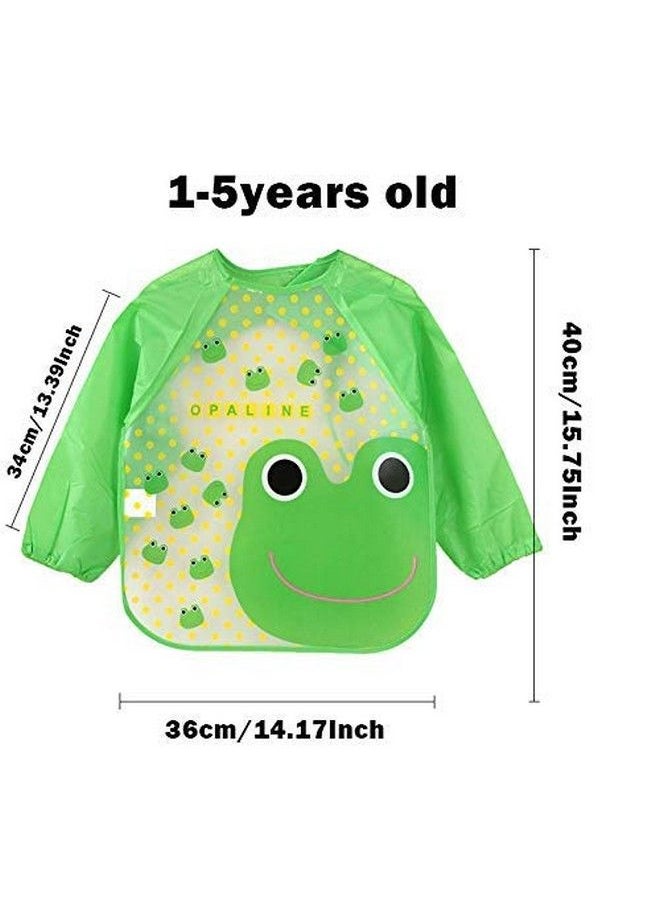 BabyGo - Sleeves Washable Waterproof Feeding Bib For Babies And Kids1 Piece (Random Color) - Image 1