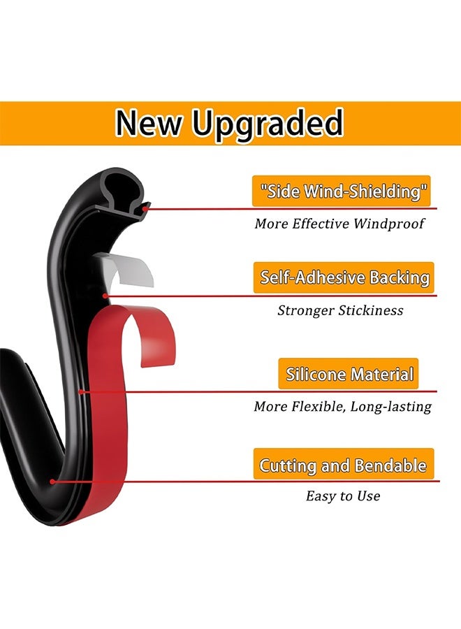 MLADEN 【New Upgrade】Weather Stripping Door Seal Strip, 16M Black D Shape Silicone Door Weather Stripping for Door Frame & Window, SelfAdhesive Weatherstripping Insulation Soundproof Strip, Suit for 4-7mm Gap (16M Black) - Image 4