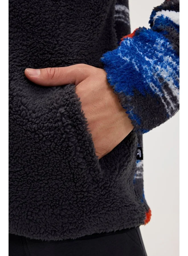 Bad Bear Men's Full-Zip Polar Sweatshirt Vernon Asphalt.