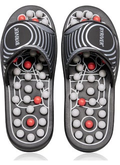 BYRIVER BYRIVER Acupressure Foot Massager Acupoint Stimulation Massage Slippers Shoes Reflexology Sandals Gift for Men Women, Reduce Feet Tension Promote Circulation, Father's Mother's Day Gift(02S) 