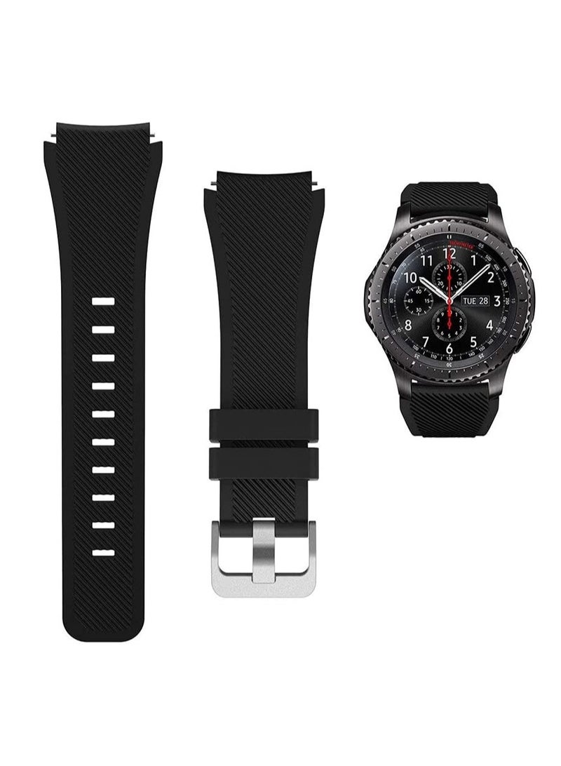 DUSALA Replacement Band For Samsung S3 Watch Black - Image 1