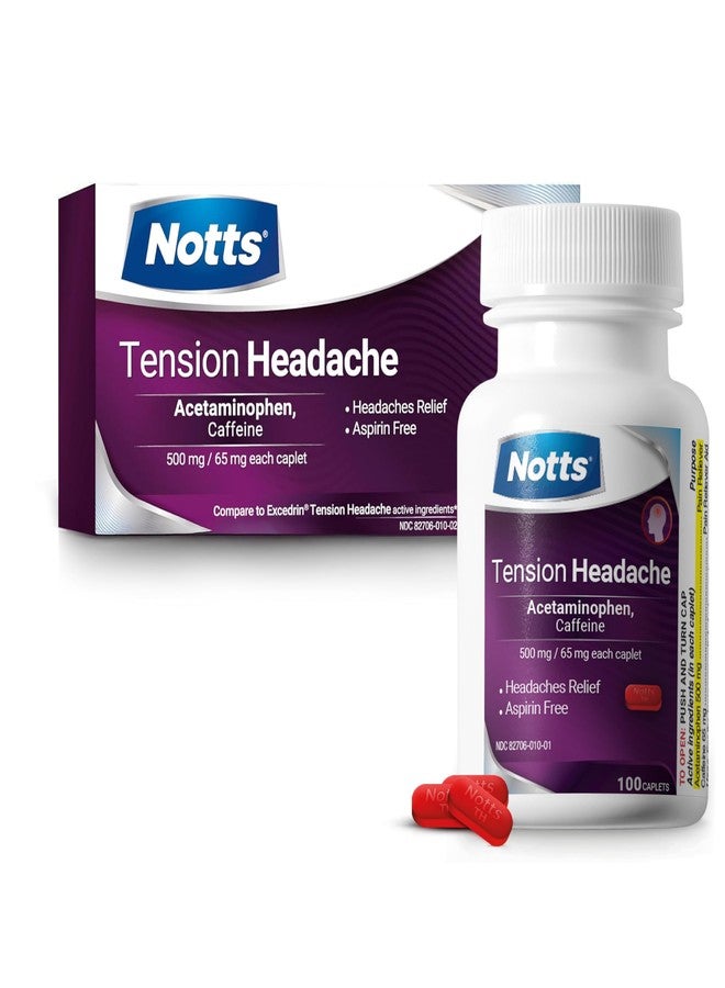 NOTTS Tension Headache Relief Caplets, 100 Count - Image 1