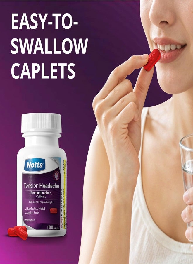 NOTTS Tension Headache Relief Caplets, 100 Count - Image 3
