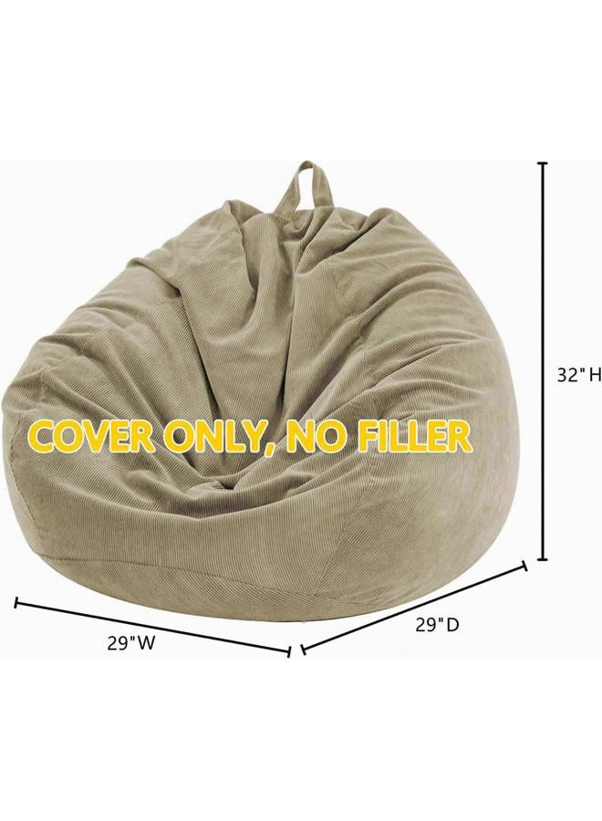 Nobildonna Bean Bag Chair Cover (No Filler) for Kids and Adults,Beanbag Stuffed Animal Storage Without Filling Plush Toys Holder and Organizer Soft Premium Corduroy 200L - Image 2