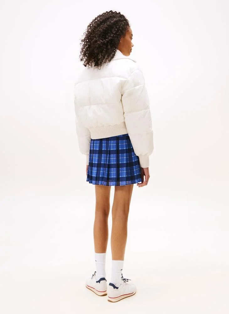 تومي جينز Logo Crop Puffer Jacket