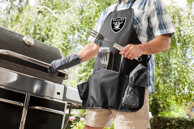 PICNIC TIME Las Vegas Raiders BBQ Apron Tote Pro Grill Set - Image 2
