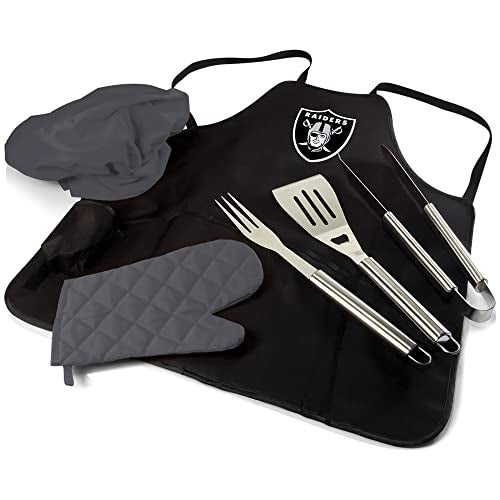 PICNIC TIME Las Vegas Raiders BBQ Apron Tote Pro Grill Set - Image 1