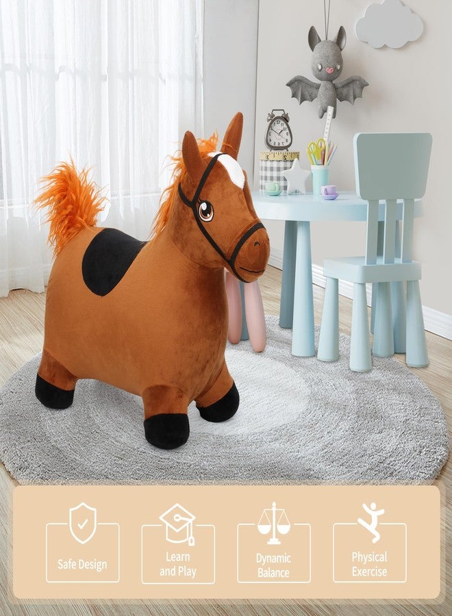 INPANY Bouncy Horse Toys for 2 Year Old Boy, Toddler Plush Bouncing Farm Animals, Inflatable Hopper, Jumping bounce Horse, Kid Ride on Rubber Bouncer, Outdoor Indoor Baby Birthday Gift for 3 4 Yr Girl - Image 5