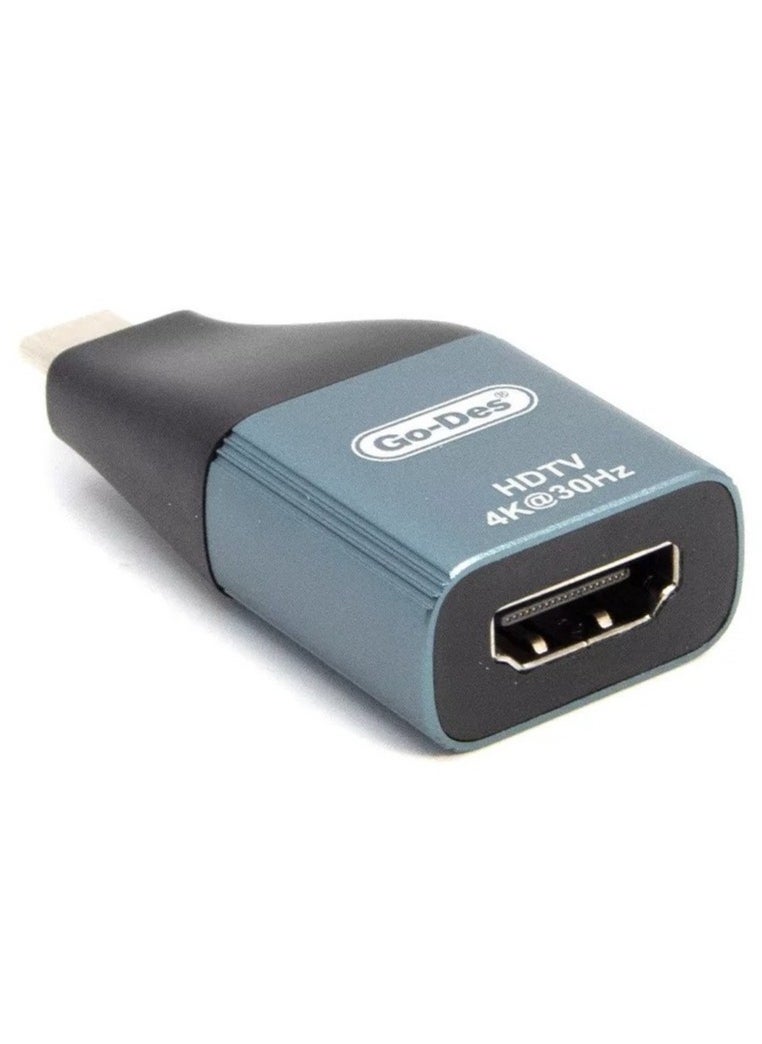 GO-DES Go-Des USB-C to HDMI HD Video Adapter GD-CT062 – Connect Your USB-C Devices to HDMI Displays with Ease  - Image 2