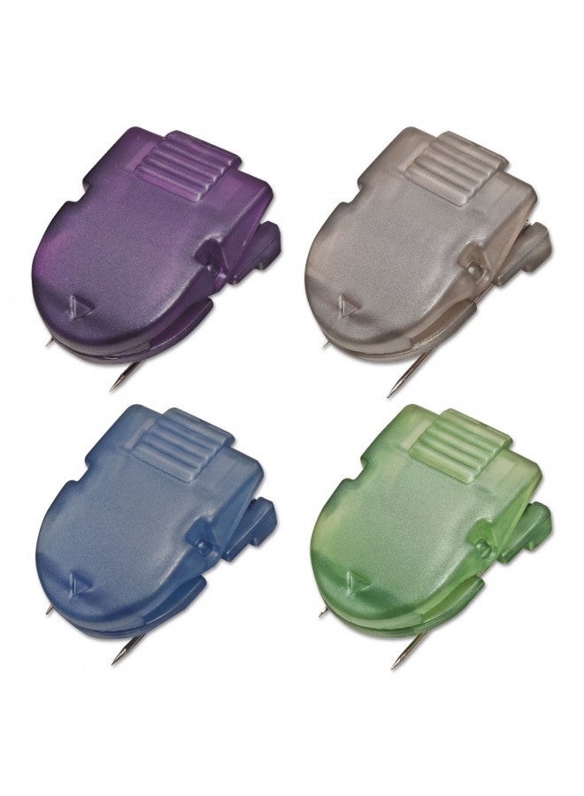 ADVANTUS Panel Wall Clip for Fabric Panels, Standard Size, 40-Sheet Capacity, Box of 20, Assorted Metallic Colors (75338) - Image 1