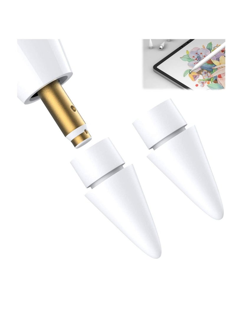 Captaintech Stylus Tips Compatible for Apple iPad Pro pencil iPencil Nibs Replacement Pen 1st Gen 2nd Generation, High Sensitivity and Support Pressure Sensitive Operation 2 Pack - Image 1