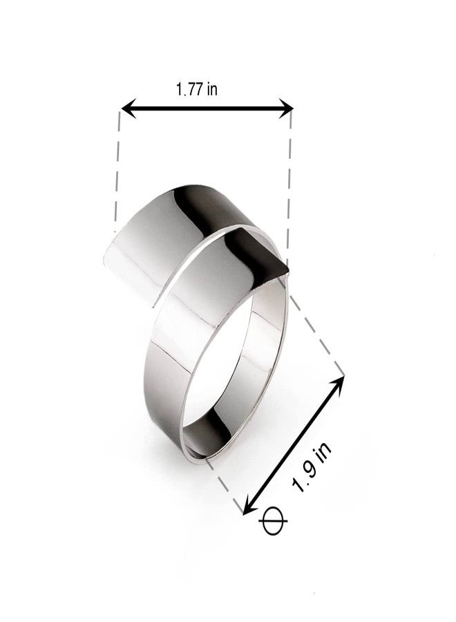HymoConn Silver Napkin Rings Set of 6 Metal Napkin Ring Holder for Thanksgiving, Christmas Dinner Table Setting, Wedding, Holiday Parties - Image 3