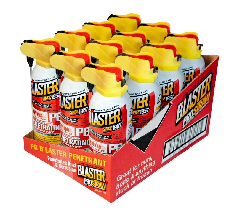 blaster بلاستر PB بلاستر رذاذ زيت الاختراق، عبوة 11 أونصة من 12 - رذاذ منع الصدأ - يفك البراغي الصدئة - مضاد للتآكل - Image 1