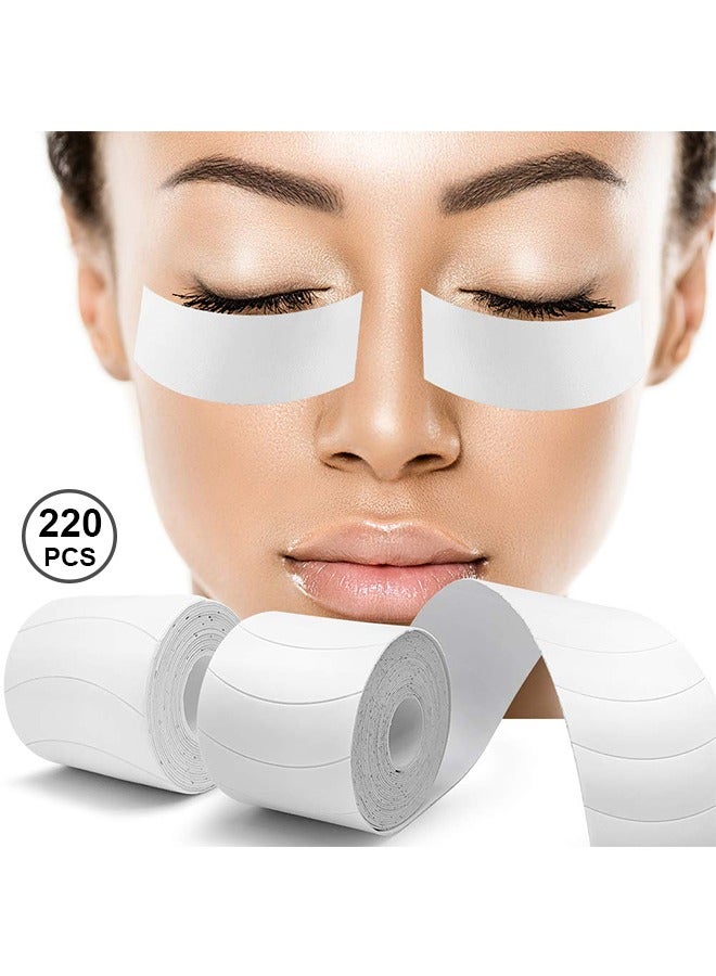 220 قطعة رغوة العين منصات الرموش التمديدات ، 2 لفات قبل قطع الشريط رغوة الطبية ، تحت منصات العين ، لوازم تمديد رمش ، أدوات التجميل لينت الحرة هيبوالرجينيك لا اللاتكس للماء - Image 1