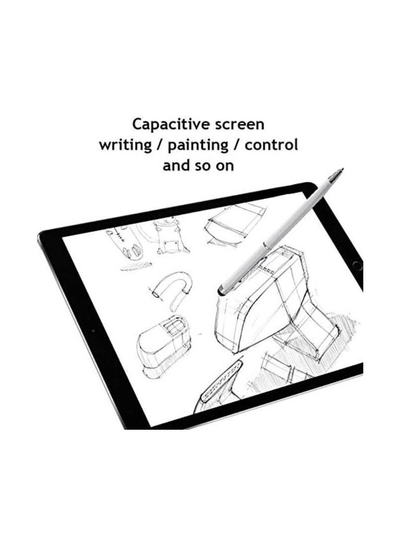 Touch Pen For Smart Devices 2 In 1 White (1Pc) - Image 3