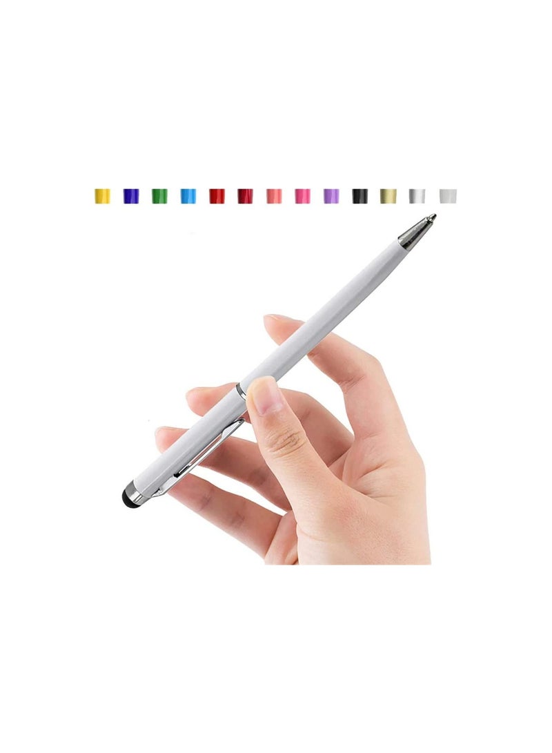 Touch Pen For Smart Devices 2 In 1 White (1Pc) - Image 4