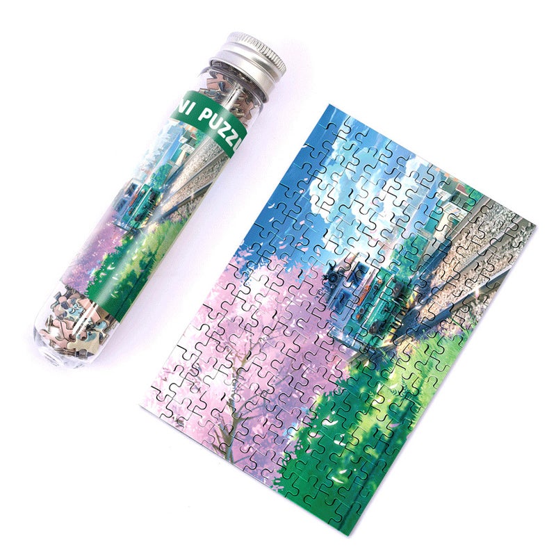 150 Mini Test Tube Puzzle Adult Cartoon Puzzle Children'S Toys Mini Blue Card Puzzle Supply - Image 1